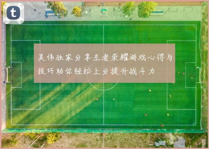 吴伟独家分享王者荣耀游戏心得与技巧助你轻松上分提升战斗力